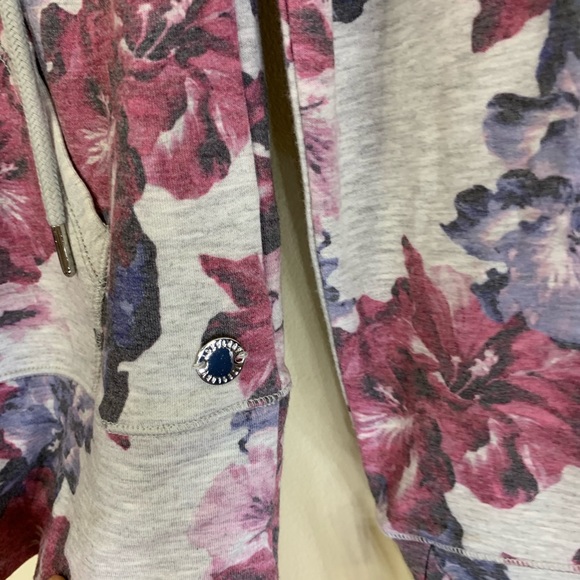 Ideology woman’s Floral Printed Lace Up Hoodie XS - Picture 5 of 9